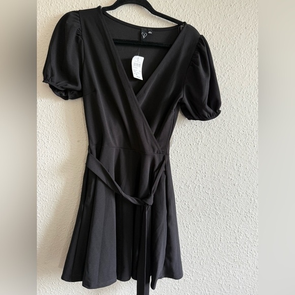 Windsor Black Wrap Midi Dress Size S - Picture 2 of 10